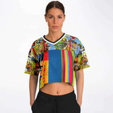 Esplanade Striped Crop Jersey Cropped Football Jersey - Thathoodyshop