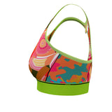 Abstract Cabbage Rose Unpadded Sports Bra Sports Bra - Thathoodyshop