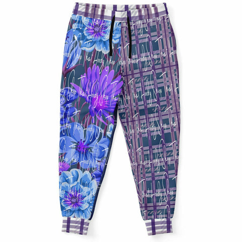 Norma Jean Purple Floral Fleece Joggers Joggers - Thathoodyshop
