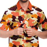 Me So Leopard S/S Button Down Shirt Short Sleeve Button Down Shirt - AOP - Thathoodyshop