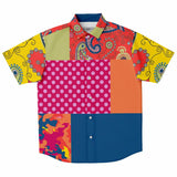 Chili Pepper Camo Patchwork Button Down Shirt Short Sleeve Button Down Shirt - Thathoodyshop
