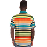 Dance Steps Striped Short Sleeve Button Down Shirt Short Sleeve Button Down Shirt - Thathoodyshop