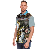 Steampunk Warrior S/S Button Down Shirt Short Sleeve Button Down Shirt - AOP - Thathoodyshop