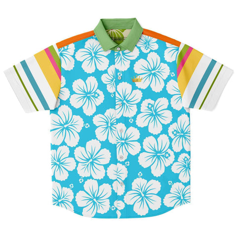 Hawaiian Tropic S/S Button Down Shirt Short Sleeve Button Down Shirt - AOP - Thathoodyshop