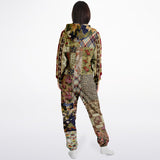 Tripoli Floral Patchwork Unisex Romper Zip-Front Romper - Thathoodyshop