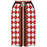 Argyle Me Pocket Maxi Skirt - Red Maxi Skirt - Thathoodyshop