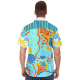 Blue Bullwinkle S/S Button Down Shirt Short Sleeve Button Down Shirt - AOP - Thathoodyshop