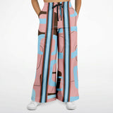 Pink Geo Striped Gallagher SW Bellbottoms Flare Leg Pants - Thathoodyshop