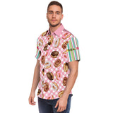 Give Me Some Sugar S/S Button Down Shirt Short Sleeve Button Down Shirt - AOP - Thathoodyshop
