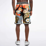 Dance Steps Pinstripe Basketball Shorts Basketball Shorts - Thathoodyshop