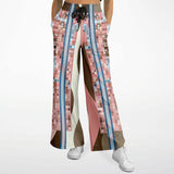 Pink Geo Holy Mosaic Bellbottoms Flare Leg Pants - Thathoodyshop