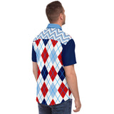 Red Par 4 S/S Button Down Shirt Short Sleeve Button Down Shirt - AOP - Thathoodyshop