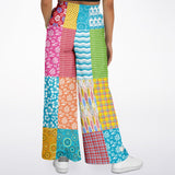 Maui Waui Hawaiian Patchwork Stretchy Phat Bellbottoms Bellbottoms - Thathoodyshop