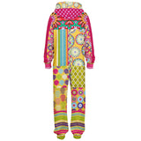 Hello Janis! Purple Zigzag Patchwork Unisex Eco-Poly Romper Eco Poly Jumpsuit - Thathoodyshop
