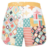 Old Miami Geo Patchwork Running Shorts Running Shorts - Thathoodyshop