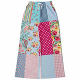 Pink Sherbert Plaid Patchwork Stretchy Phat Bellbottoms Athletic Flare Jogger - AOP - Thathoodyshop