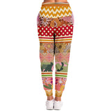 Yogananda Floral Stripe Patchwork Unisex Eco-Poly Joggers Joggers - Thathoodyshop