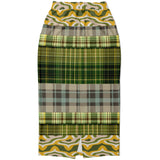 Rolling Green Plaid Pocket Maxi Skirt Long Pocket Skirt - Thathoodyshop