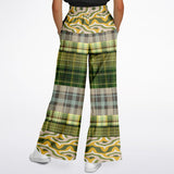 Rolling Green Plaid Flare Leg Joggers Bellbottoms - Thathoodyshop