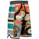 Dance Steps Pinstripe Basketball Shorts Basketball Shorts - Thathoodyshop