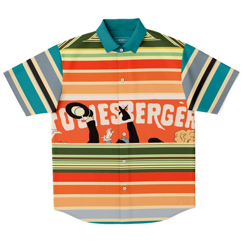 Dance Steps Striped Short Sleeve Button Down Shirt Short Sleeve Button Down Shirt - Thathoodyshop