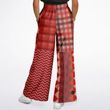 Toscana Red Flare Leg Joggers Athletic Flare Jogger - AOP - Thathoodyshop
