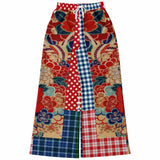 Busan Fleur Plaid Patchwork Stretchy Phat Bellbottoms Flare Leg Pants - Thathoodyshop