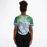 Dragonfly Cropped Button Front Jersey Cropped Baseball Jersey - Thathoodyshop