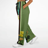 Green Caravan Striped Flare Leg Joggers Bellbottoms - Thathoodyshop