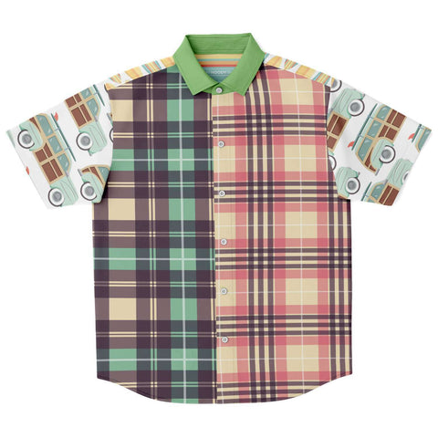 Summer Juxtapose S/S Button Down Shirt Short Sleeve Button Down Shirt - AOP - Thathoodyshop