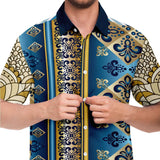 Blue Royale S/S Button Down Shirt Short Sleeve Button Down Shirt - AOP - Thathoodyshop