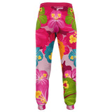 Pink Hawaiian Camo Fleece Joggers Joggers - Thathoodyshop