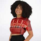 Toscana Red Cropped Sweater Cropped Sweater - Thathoodyshop