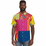 Chili Pepper Camo Patchwork Button Down Shirt Short Sleeve Button Down Shirt - Thathoodyshop