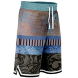 Steampunk Warrior Basketball Shorts Basketball Short Rib - AOP - Thathoodyshop