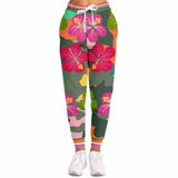 Orange Hawaiian Camo Fleece Joggers Fashion Jogger - AOP - Thathoodyshop
