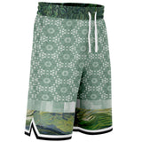 Morning Glory Shorts Basketball Short Rib - AOP - Thathoodyshop