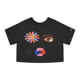 Floral Visage Cropped T-Shirt Crop T-Shirt - Thathoodyshop
