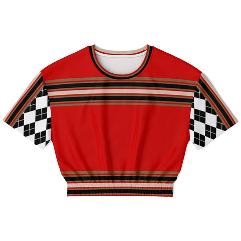 Gold Line Red Cropped Sweater Cropped Sweater - Thathoodyshop
