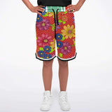 Blossom Hill Basketball Shorts Basketball Short Rib - AOP - Thathoodyshop