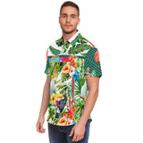 Tropical Reflection S/S Button Down Shirt Short Sleeve Button Down Shirt - AOP - Thathoodyshop