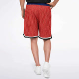 Red Par 4 Basketball Shorts Basketball Short Rib - AOP - Thathoodyshop