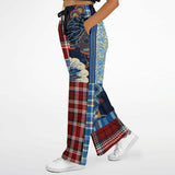 Andromeda Blue Hobo Patchwork Bellbottoms Flare Leg Pants - Thathoodyshop