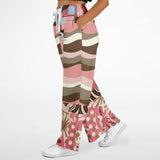 Pink Geo Retro Striped Bellbottoms Bellbottoms - Thathoodyshop