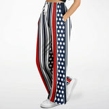 Sail Away Blue Polka Dot Stetchy Phat Bellbottoms Bellbottoms - Thathoodyshop