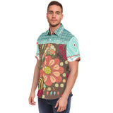 Infinity Squared S/S Button Down Shirt Short Sleeve Button Down Shirt - AOP - Thathoodyshop
