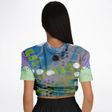 Dragonfly Cropped Fleece Sweater Cropped Short Sleeve Sweater - Thathoodyshop