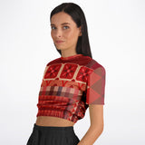 Toscana Red Cropped Sweater Cropped Sweater - Thathoodyshop