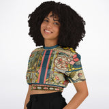 My Mosaic Life Cropped Sweater Cropped Short Sleeve Sweater - Thathoodyshop