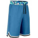 Aqua Amarillo Basketball Shorts Basketball Short Rib - AOP - Thathoodyshop